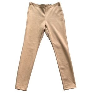 T Tahari Faux Leather Straight Leg Sesame Pants Sz Small NWT